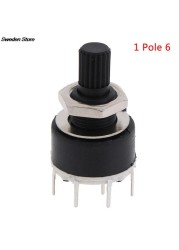 1pc SR16MM Rotary Switch 2 Pole 3 4 Position 1 Pole 5 6 8 Position Hub Band Switch