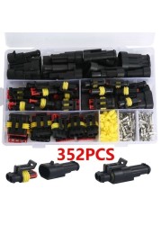 240/352/708pcs Waterproof 1/2/3/4/5/6 Pin Road Auto Car Sealed 12A IP68 Electrical Auto Plug Terminals Truck Wire Connector