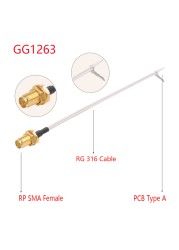 100pcs RG316 Cable Single End SMA Male to PCB Soldering Pigtail WiFi Wireless Router GPS GPRS Low Loss Jackplug Wire Connector