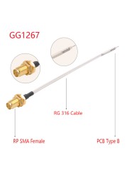 100pcs RG316 Cable Single End SMA Male to PCB Soldering Pigtail WiFi Wireless Router GPS GPRS Low Loss Jackplug Wire Connector