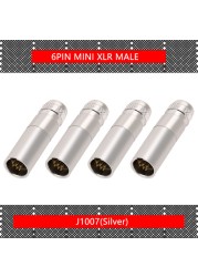 10pcs/lot Mini XLR 3Pin 4Pin 5Pin 6Pin Male Panel Chassis Socket Screw Mount Plug Small XLR Microphone MIC Audio Connector