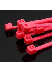 100pcs/pack 4*200mm width 2.7mm colorful factory standard self-locking plastic nylon cable ties, wire zip tie