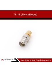 BNC Female Jack to SMA Male Plug Connector 12/50/100pcs RF Coax Coaxial Radio Antenna Converter Adapter