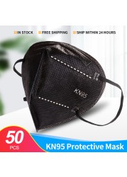 1-100pcs KN95 Masks ffp2fan 5 Layers Mouth Mask FFP2 KN95 Respirator FPP2 Masque FFP 2 Protective Face Mascarillas Masken CE