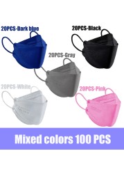 Spain Adult Fish KN95 FFP2 Mask FPP2 Approved Dust Masks Respirator Protective Face Masks FPP2 Mask ffp2masks Fast Delivery