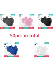 CE FFP2 mascarilla fpp2 homolucada colores respiratory mask fpp2 reusable moth face mask kn95 mascarilla ffp2 mask ce ffp3