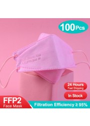 Ffp2 mascarillas المعتمدة السلامة الصحية واقية التنفس قناع الوجه ffp2reuse zable أقنعة ffp2fan fpp2 kn95 قناع الأسماك