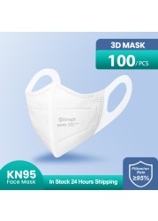 mascarillas fpp2 masks ce ffp2 mask soft ear rope 4 layer protection mascarilla kn95 adult noir mask ffpp2 maske kn95maske