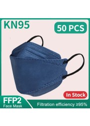 10-200pcs Mascarillas FPP2 KN95 Mask FFP2 homology ada 4 layers ffp2 Mask Adult Fish Face Masks FP2 Morandi Fashion Protection Masken