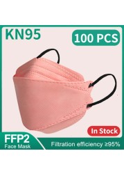 10-200pcs Mascarillas FPP2 KN95 Mask FFP2 homology ada 4 layers ffp2 Mask Adult Fish Face Masks FP2 Morandi Fashion Protection Masken