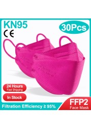 New Mascarillas ffp2fan filtros respiratory mask fpp2 homeopathic face mask rose KN95 cubrebocas ffp2mascarillas ce