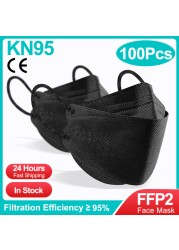 New Mascarillas ffp2fan filtros respiratory mask fpp2 homeopathic face mask rose KN95 cubrebocas ffp2mascarillas ce