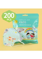 FFP2 KN95 Unicorn Mask For Kids Thicker Mask 5 Layers KN95 Mask Children Anti-Fog Mouth Mask Student Respirator Mask