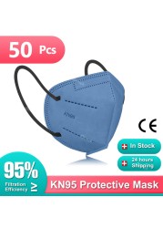 KN95 Mascarillas ffp2mascarillas Respirator Mask FFP2 Approved Mask 5 Layers Reusable FPP2 Mascarillas FP2 Face Masks Black KN 95 ffp3