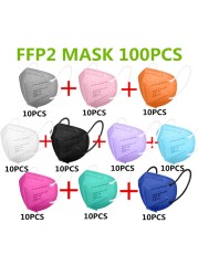 9-12 Years mascarillas fpp2 niños children FFP2 Mask Reusable Ce Approved KN95 Masks 5 Layers FFP 2 Security Protection Mask