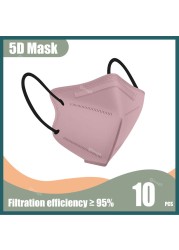 Mascarillas FFP2 Adult KN95 Face Masks Mascara FFP2 Respirator FPP2 Masks 5 Layer ffp2fan Approved FFP Certificate FFP 2 Mascara 10 to 100pcs