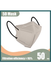 Mascarillas FFP2 Adult KN95 Face Masks Mascara FFP2 Respirator FPP2 Masks 5 Layer ffp2fan Approved FFP Certificate FFP 2 Mascara 10 to 100pcs