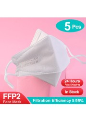 10-100 قطعة قناع لون ffp2fan kn95 اقنعة ce اسماك mascarillas ffp2reuse zable الكبار kn95 قناع وافق قناع الوجه الصحي fpp2