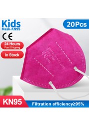 أقنعة Mascarillas FFP2 للأطفال FPP2 قناع KN95 للأطفال fpp2 قناع ffp2tool ada 9-12 صبي فتاة mascarilla infantil ffp2 قناع masque niños