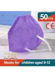 أقنعة Mascarillas FFP2 للأطفال FPP2 قناع KN95 للأطفال fpp2 قناع ffp2tool ada 9-12 صبي فتاة mascarilla infantil ffp2 قناع masque niños