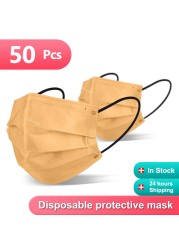 New Morandi Color Disposable Mask Adult Mascarillas Desichables Gay Anti Dust Masks Face Protection 3 Layers Cubrebocas