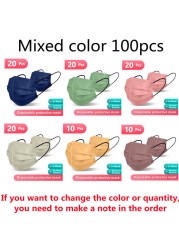 New Morandi Color Disposable Mask Adult Mascarillas Desichables Gay Anti Dust Masks Face Protection 3 Layers Cubrebocas