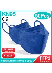 10-100pcs Safety Approved KN95 Protective Face Masks Respirator Black Mascarillas FPP2 Pink FFP2 Maske Respirator Maske FFPP2 FP2