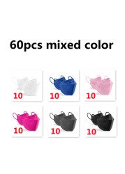 10-100pcs Safety Approved KN95 Protective Face Masks Respirator Black Mascarillas FPP2 Pink FFP2 Maske Respirator Maske FFPP2 FP2