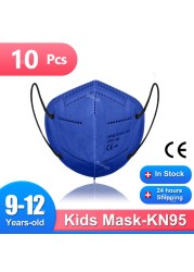 Mascarillas FPP2 Niños FFP2 Mascarillas FPP2 9-12 Years Old Kids Mask Similar Baby Morgues Masks 5 Layer CE ffp2tool KN95 FFP 2 Mask