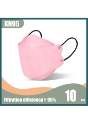 korean kn95 fish mask FPP2 homology ada Morandi 4 ply mask disposable dustproof respirator mask FFP2 certified