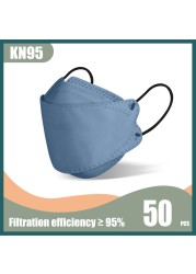 korean kn95 fish mask FPP2 homology ada Morandi 4 ply mask disposable dustproof respirator mask FFP2 certified