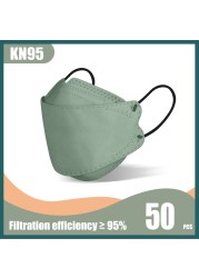 korean kn95 fish mask FPP2 homology ada Morandi 4 ply mask disposable dustproof respirator mask FFP2 certified