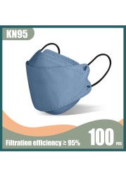 korean kn95 fish mask FPP2 homology ada Morandi 4 ply mask disposable dustproof respirator mask FFP2 certified