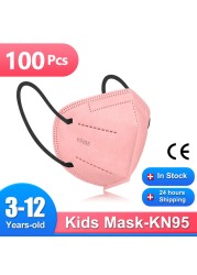 قناع أطفال من Morandi KN95 قناع FFP2 Mascarillas FPP2 معتمد وقاية صحية للأطفال قناع وجه CE masque enfant ffp2fan niños FP2