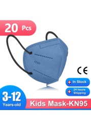 قناع أطفال من Morandi KN95 قناع FFP2 Mascarillas FPP2 معتمد وقاية صحية للأطفال قناع وجه CE masque enfant ffp2fan niños FP2