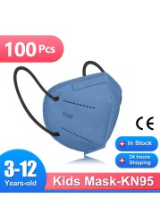 قناع أطفال من Morandi KN95 قناع FFP2 Mascarillas FPP2 معتمد وقاية صحية للأطفال قناع وجه CE masque enfant ffp2fan niños FP2