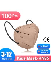 قناع أطفال من Morandi KN95 قناع FFP2 Mascarillas FPP2 معتمد وقاية صحية للأطفال قناع وجه CE masque enfant ffp2fan niños FP2