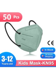 قناع أطفال من Morandi KN95 قناع FFP2 Mascarillas FPP2 معتمد وقاية صحية للأطفال قناع وجه CE masque enfant ffp2fan niños FP2