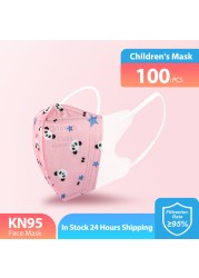 Elough Mascarillas FPP2 Niños Mask Infant Reusable FFP2 3D Cartoon KN95 Masks For Kids FFP 2 4 Layers ffp2 Kids Mask