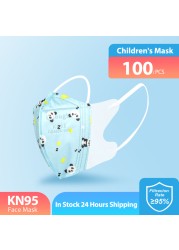 Elough Mascarillas FPP2 Niños Mask Infant Reusable FFP2 3D Cartoon KN95 Masks For Kids FFP 2 4 Layers ffp2 Kids Mask