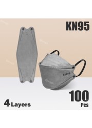 Morandi Mask Fish Type Kn95 Mask FFP2 EU Approved Reusable Face Mask ffp2mascarillas fpp2 mascarillas kn95 Certificate