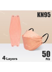 Morandi Mask Fish Type Kn95 Mask FFP2 EU Approved Reusable Face Mask ffp2mascarillas fpp2 mascarillas kn95 Certificate