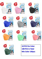 Kids Masks FFP2 Black KN95 Máscara Kids Mascarillas FPP2 niños quiurgicas homology adas FFP2 Mask Thickness Disposable Mask for Kids