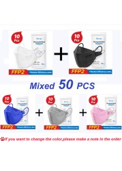 KN95 ffp2mascarillas approved sanitary 4 layer mascherine ffp2 protective respirator fpp2 reusable filter face fish masks