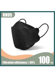 10-100pcs Fish Mask KN95 FFP2 Mascarillas FPP2 homology ada masks for adults disposable ffp2 respirator mask fpp2 colores kn95 masque