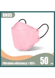 10-100pcs Fish Mask KN95 FFP2 Mascarillas FPP2 homology ada masks for adults disposable ffp2 respirator mask fpp2 colores kn95 masque