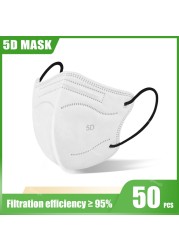 Mascarene FFP2 CE Certificate Europe 5D KN95 Adult Masks ffp2masque FFP 2 Mascarilla FPP2 Homolucada