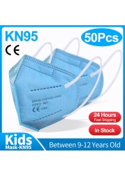 10-100pcs FFP2 Reusable Children Mask Kids Face Mask Mascarilla fpp2 homology ada infantil KN95 respirator ffp2 mascarillas niños