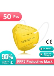 Mascarillas FPP2 Mascherine FFP2 Mask KN95 Masks ffp2fan Adult ffp2 CE Certificate 5 Ply masque ffp 2 face mascara 5-100pcs