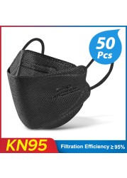 قناع السمك الملون KN95 Negras FFP2 Mascarillas quiurgicas homology adas KN95 ماسكارا ffp2قناع kn95maske شكل السمكة القابل للتصرف